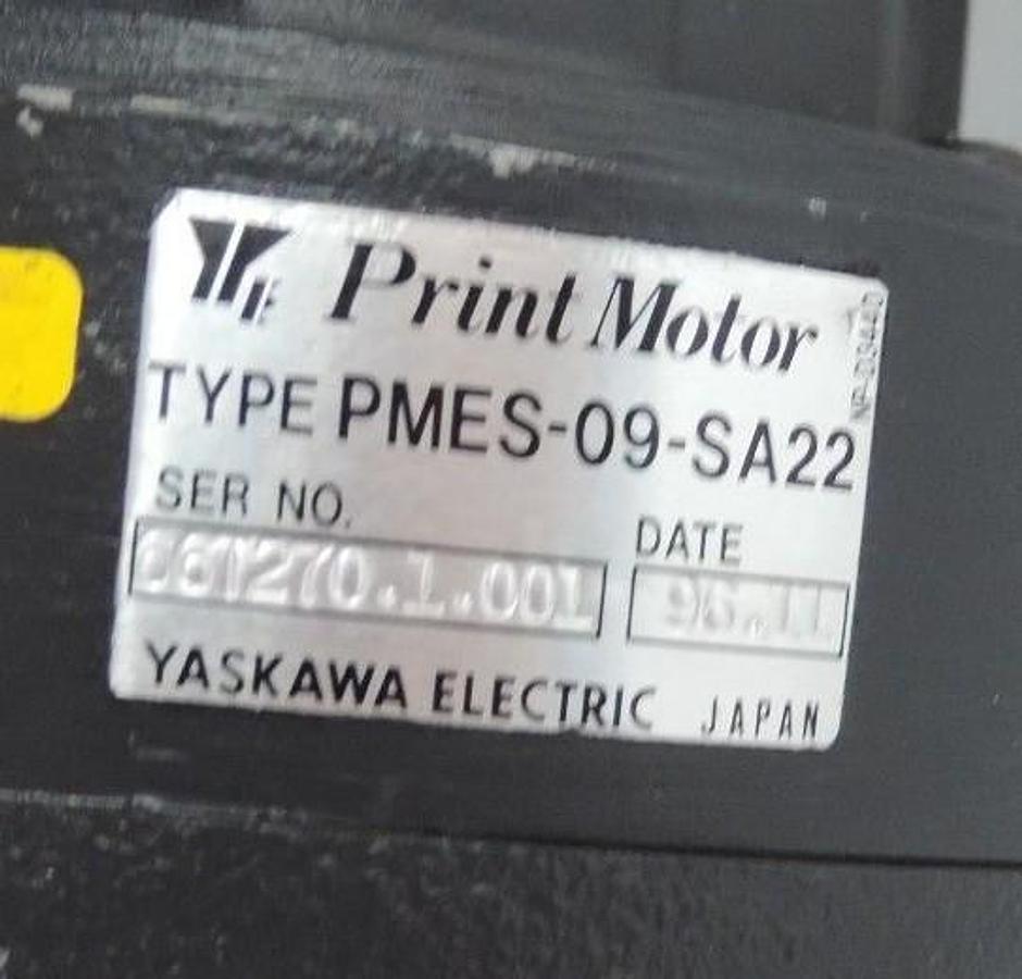Used YASKAWA PMES-09-SA22 PRINT MOTOR PMES09SA22