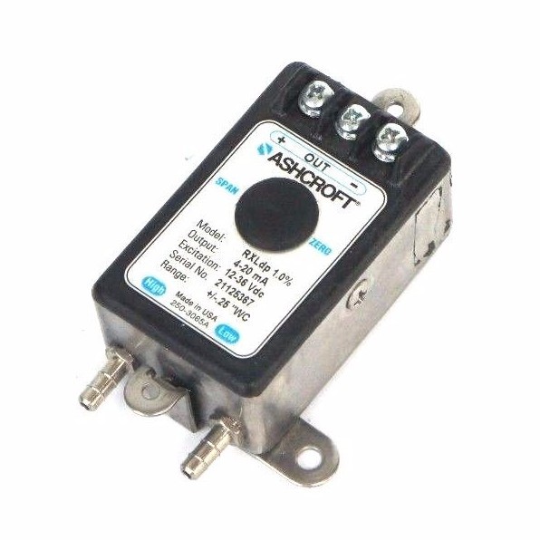 Used ASHCROFT ASH-RX-D-100-B-M-MB4-42-B-P25IW PRESSURE TRANSMITTER 4-20MA, RXLDP
