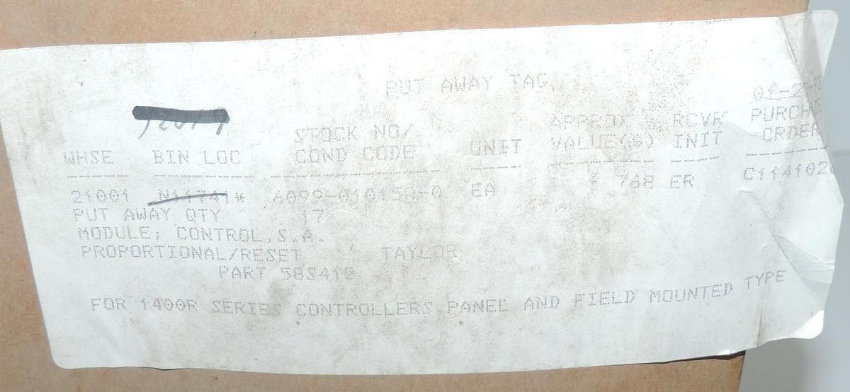 F/S DWYER 58S412 CONTROL MODULE TYLOR 6099-010150-0 PROPORTIONAL RESET