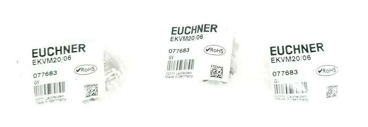 Used LOT OF 3 NEW EUCHNER EKVM20/06 GLANDS 077683