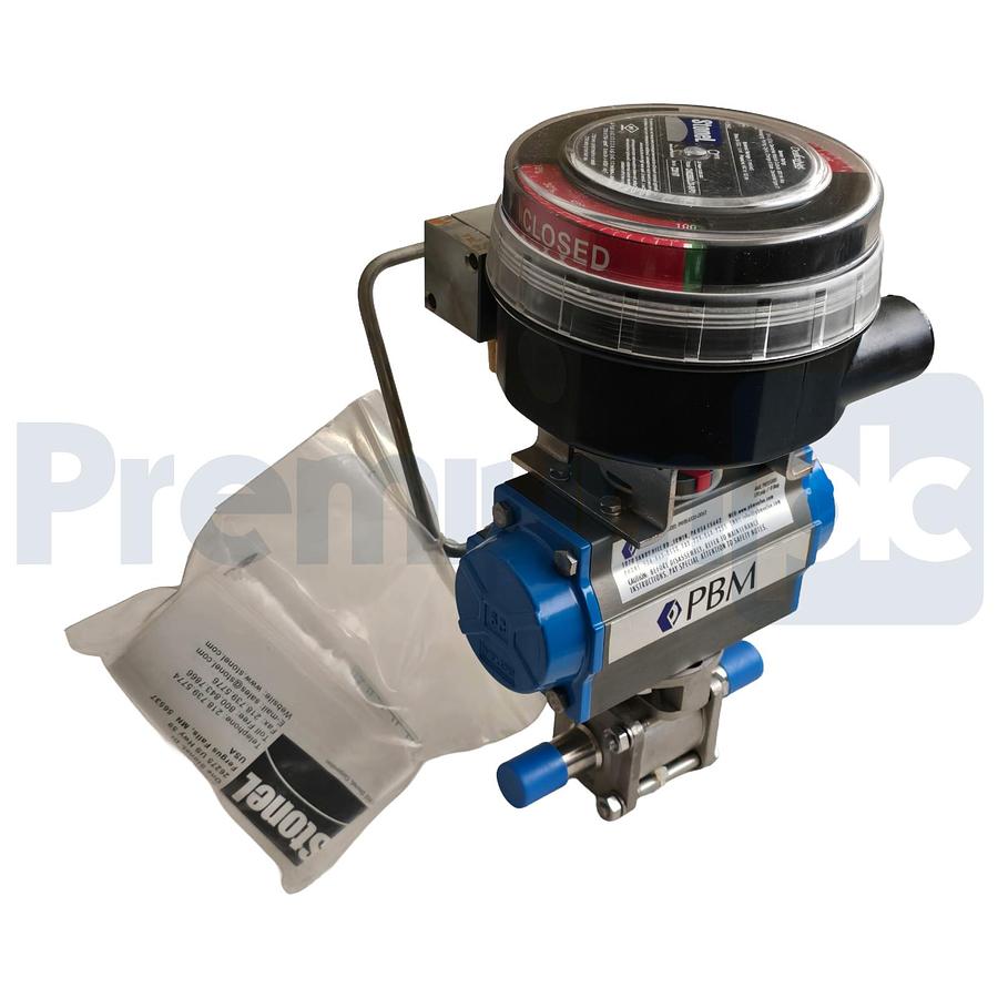 PBM PAVBL453S-0063 Actuator 3/4" SS Valve w/ StoneL Onyx ON922 DeviceNet Monitor