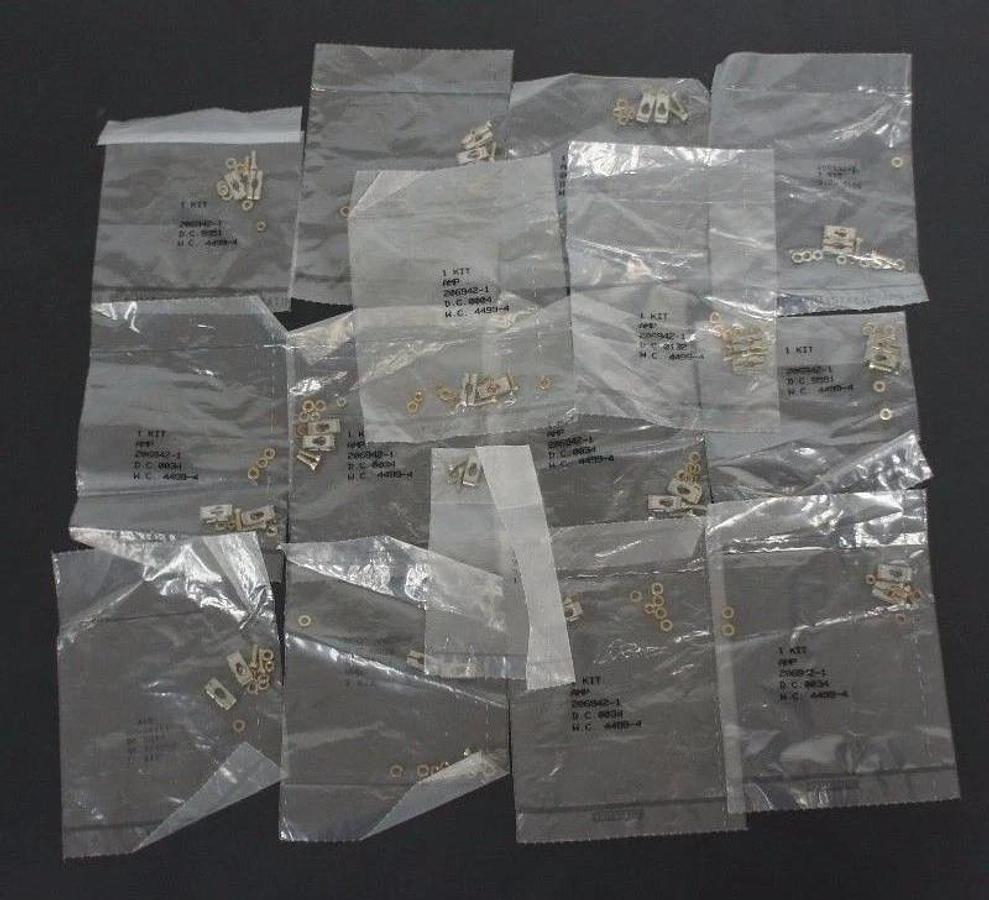 Used LOT OF 15 NEW TYCO 206942-1 LATCH CLIP ASSEMBLY SLIDE STAINLESS STEEL