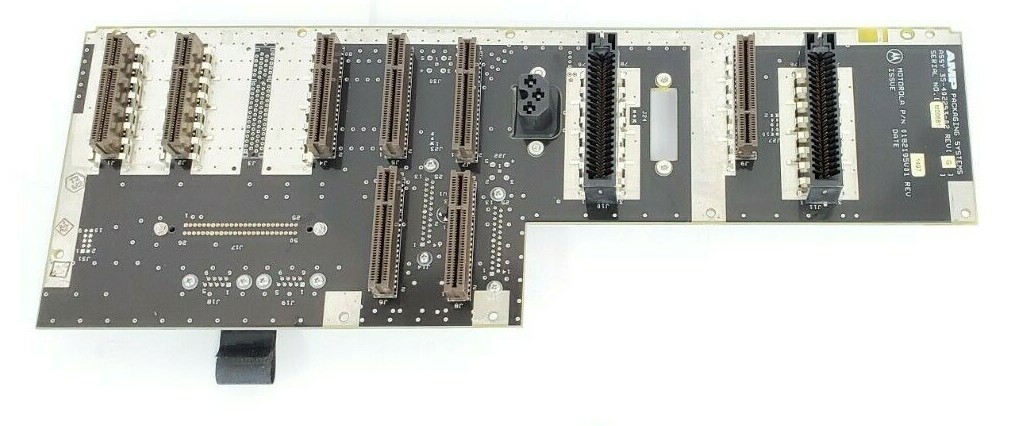 Used AMP PACKAGING SYSTEMS 35-402253-02 REV G BOARD MOTOROLA P/N: 0182195V01