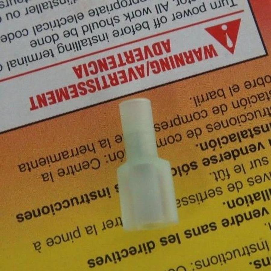 Used BOX OF 100 NEW 3M SCOTCHLOK MNU14-187DMIX MALE DISCONNECT NYLON INSULATED