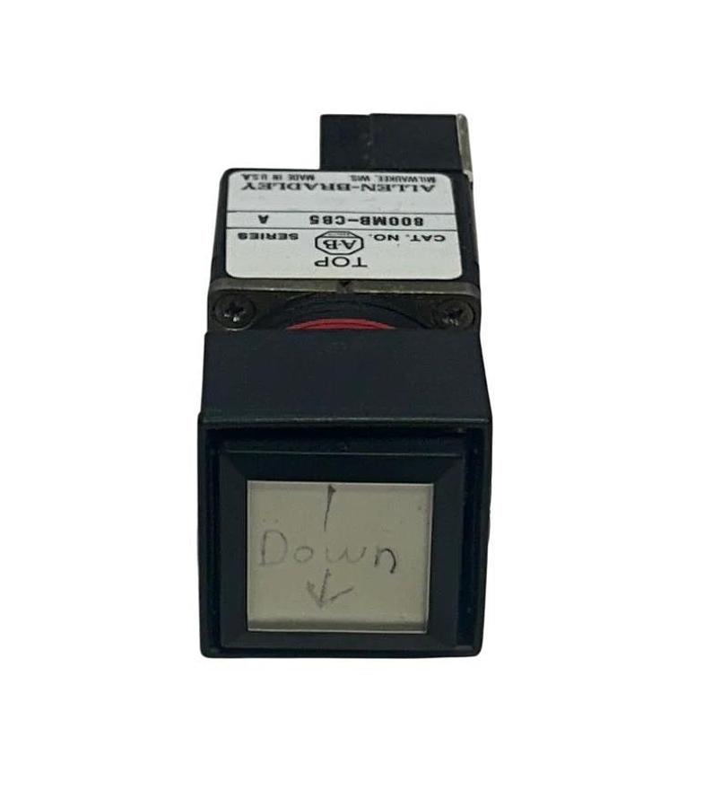 Used ALLEN BRADLEY 800MB-CB5A /A NON-ILLUMINATED PUSHBUTTON EXTENDED HEAD WHITE USNP