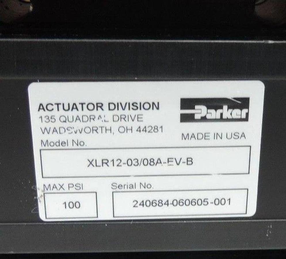 NIB PARKER XLR12-03/08A-EV-B REACH SLIDE ACTUATOR CYLINDER 100PSI