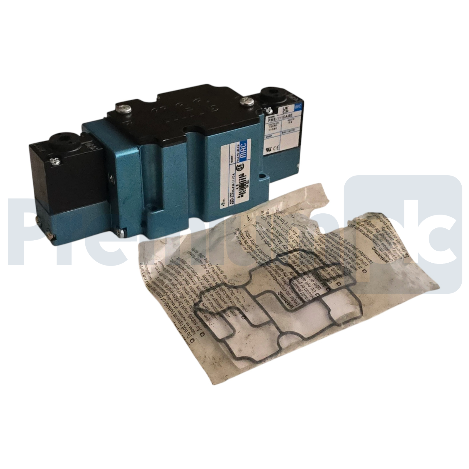 Used MAC Valves 6331D-000-PM-111DA Solenoid Valve w/ PME-111DABE Pilot 120VAC 150PSI