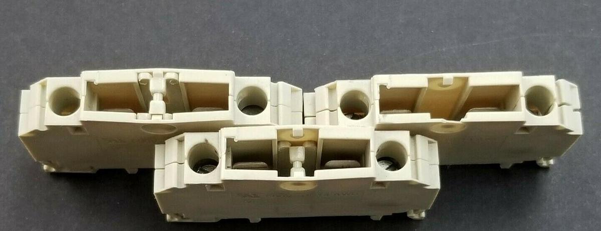 Used LOT OF 3 SIEMENS 8WA1-011-1SF12 TERMINAL BLOCKS 1.5mm2 6,3A IEC 800V 18-14AWG
