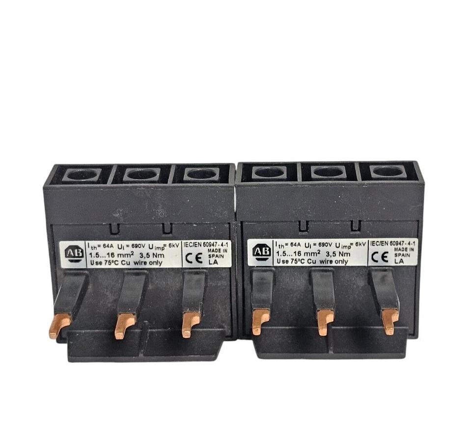 LOT OF 2 NEW ALLEN BRADLEY 140M-C-WTEN SER. A BUS BAR FEEDER TERMINALS