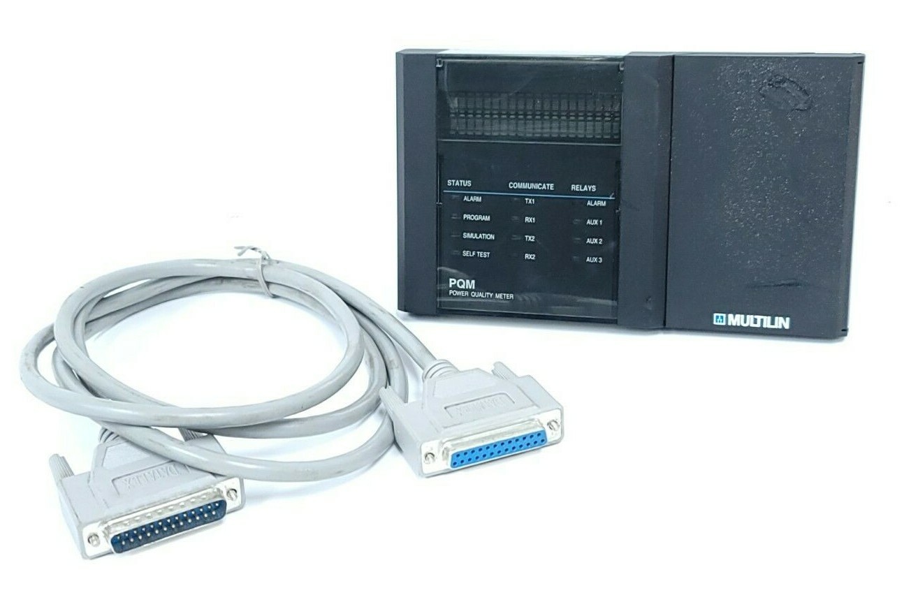 Used GE MULTILIN PQM POWER QUALITY METER W/ CABLE