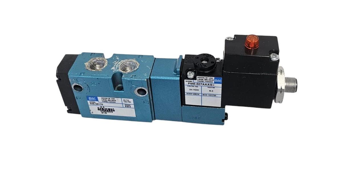 Used MAC 548-26170 / 54826170 SOLENOID VALVE 24VDC 6W COIL PME-507AAAG