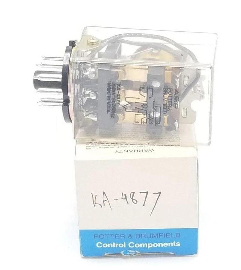 Used NIB AMF POTTER & BRUMFIELD KA-4877 RELAY 240V, 50/60HZ