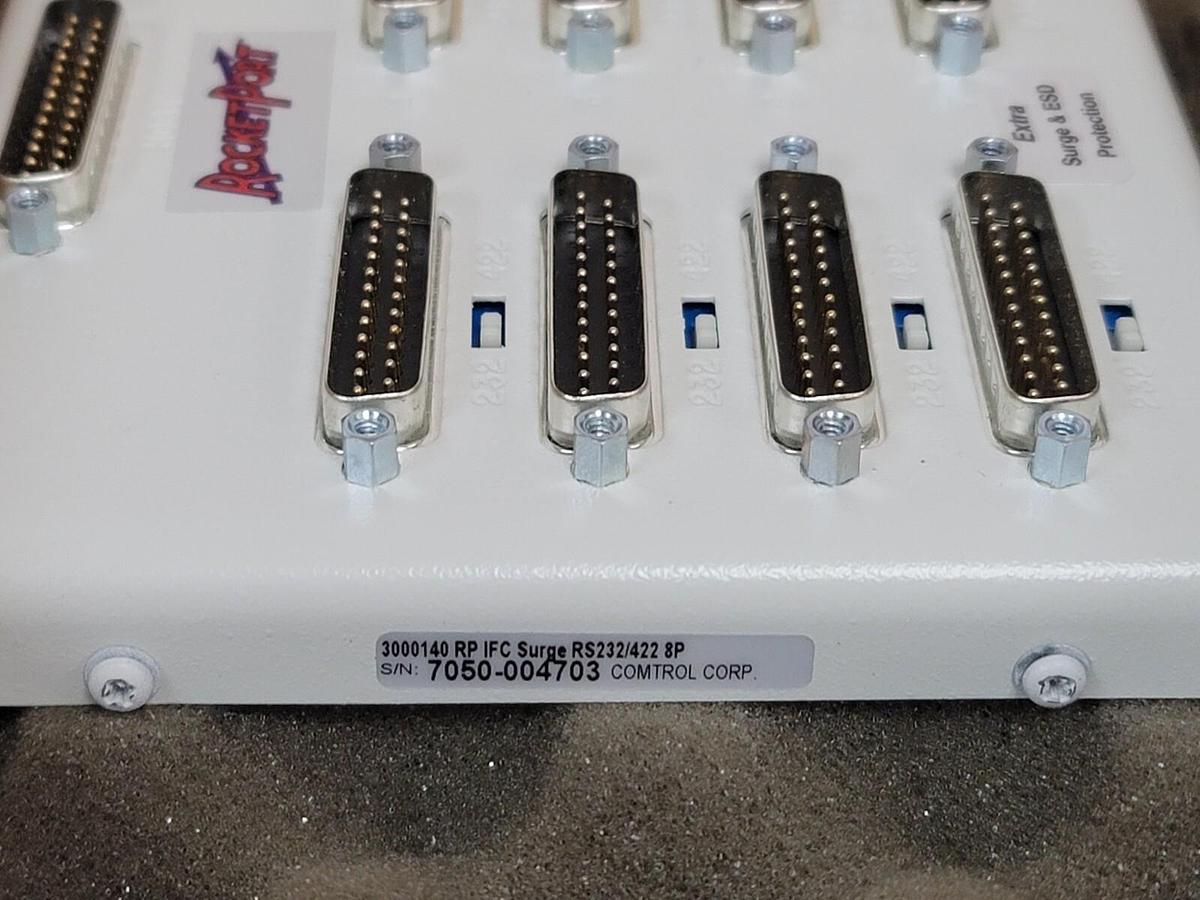 Used NIB COMTROL 97050-7 ROCKETPORT SURGE INTERFACE RS232/422 - MALE - 8 PORTS