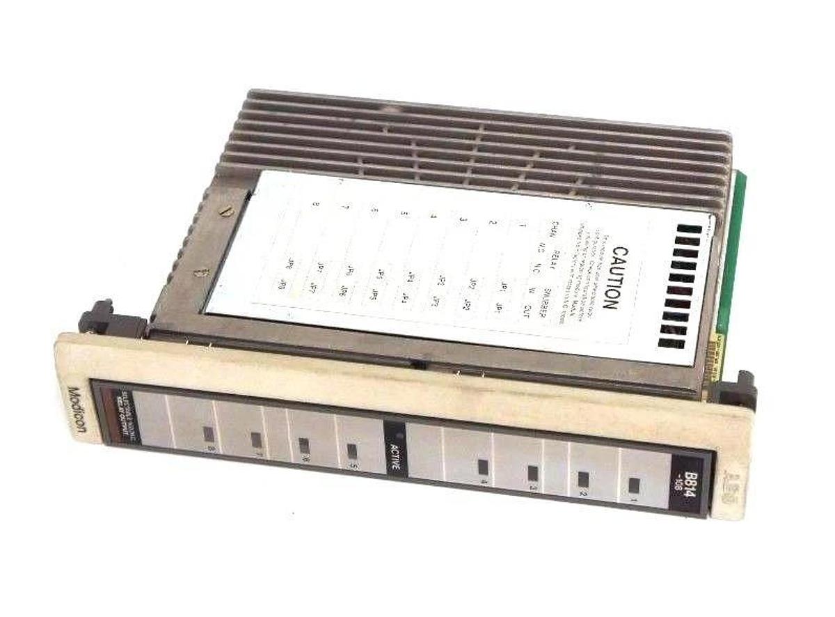 Used SCHNEIDER MODICON AS-B814-108 OUTPUT MODULE RELAY NO/NC 5A/30VDC 4A/230VAC 8PT