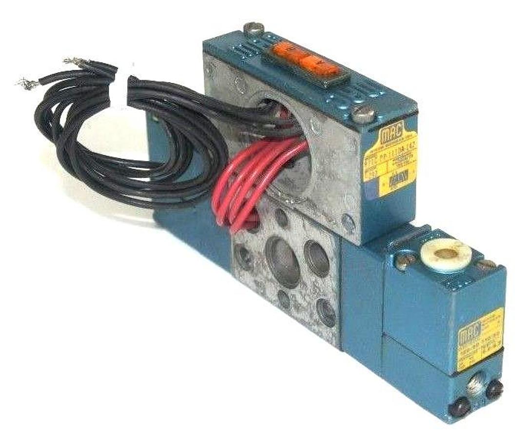 Used MAC VALVES 821C-PP-111DA-142 SOLENOID VALVE BLOCK WITH COILS 821CPP111DA142