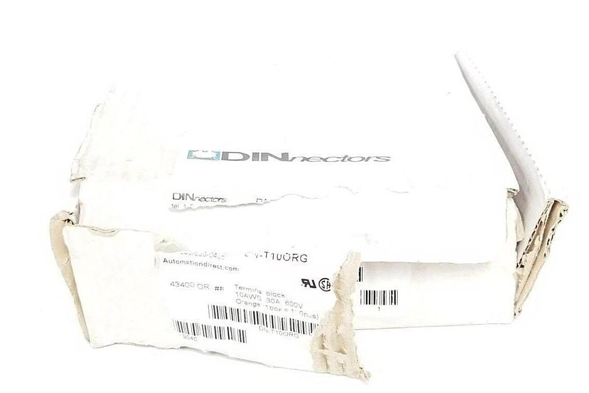 Used LOT OF 70 NIB DINnectors DN-T10ORG TERMINAL BLOCKS 10AWG 30AMP 600V DNT10ORG