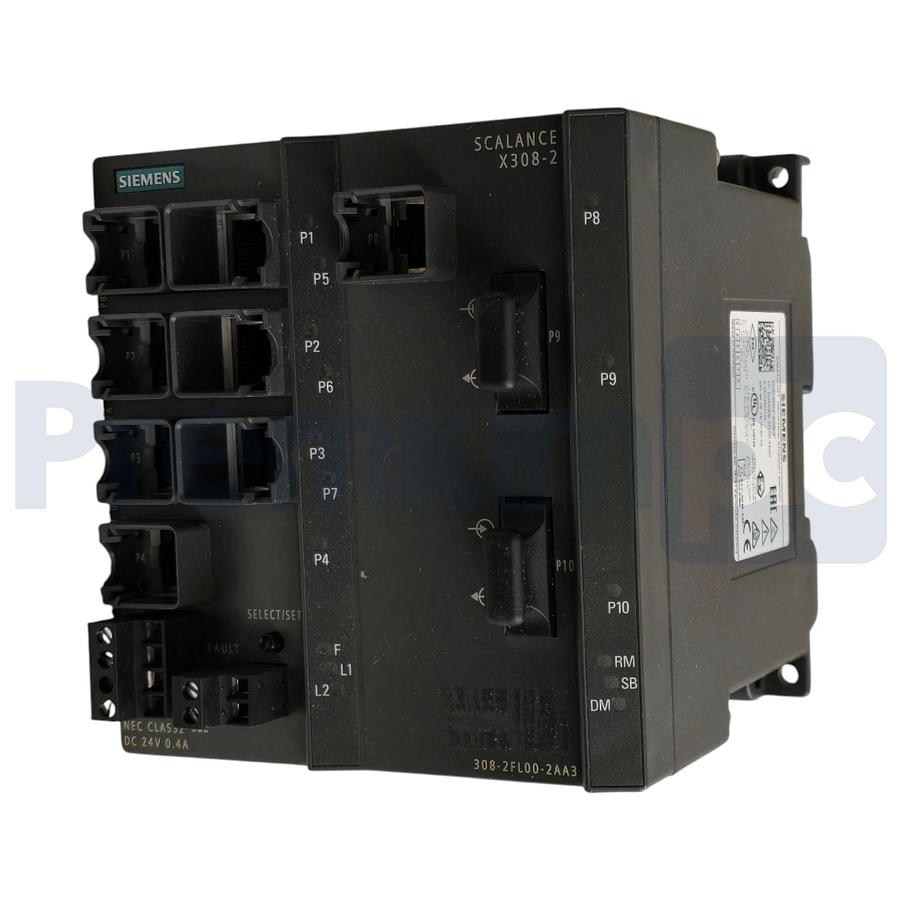Used Siemens 6GK5308-2FL00-2AA3 SCALANCE X308-2 Managed IE Switch 10-Port 1GB MM NUPI