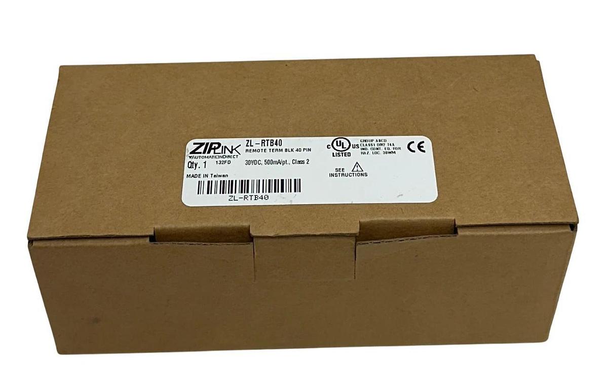 AUTOMATIONDIRECT ZIPLink ZL-RTB40 / ZLRTB40 REMOTE TERMINAL BLK 40-PIN 30V NSMP