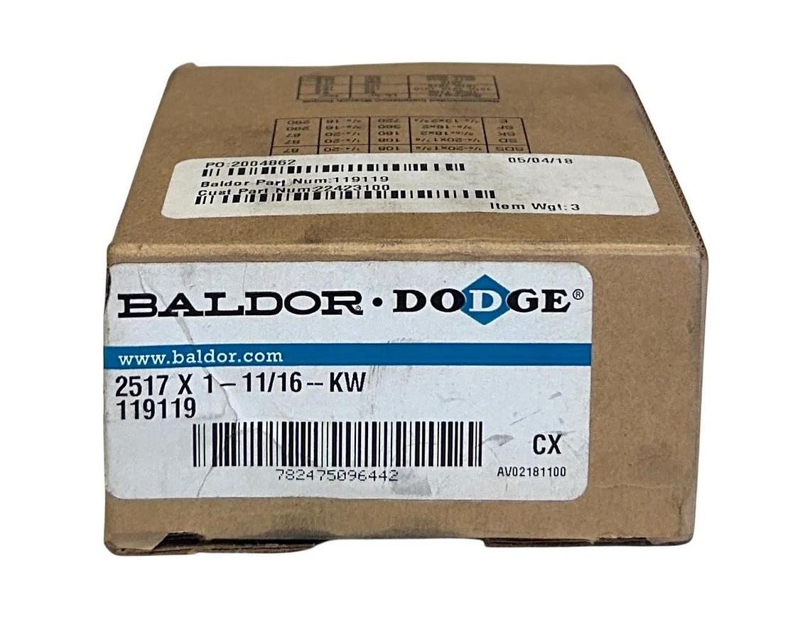 BALDOR DODGE 2517 X 1-11/16-KW / 119119 TAPER-LOCK BUSHING STOCK BORE NSMP