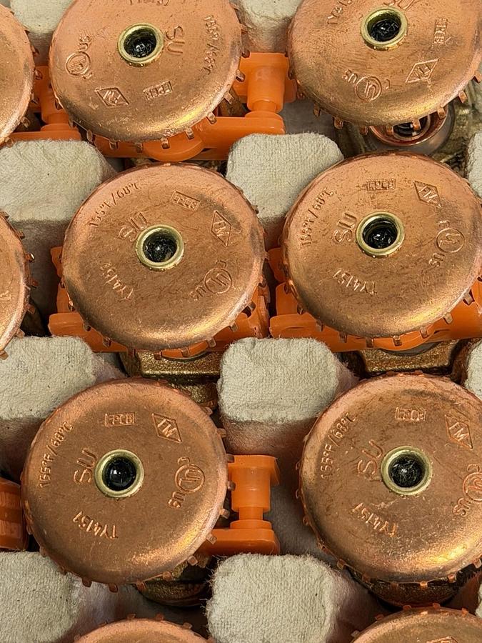 Used (20) TYCO TY4151 Upright Sprinklers | SR | 8.0K | Brass | 155F | 57-590-1-155