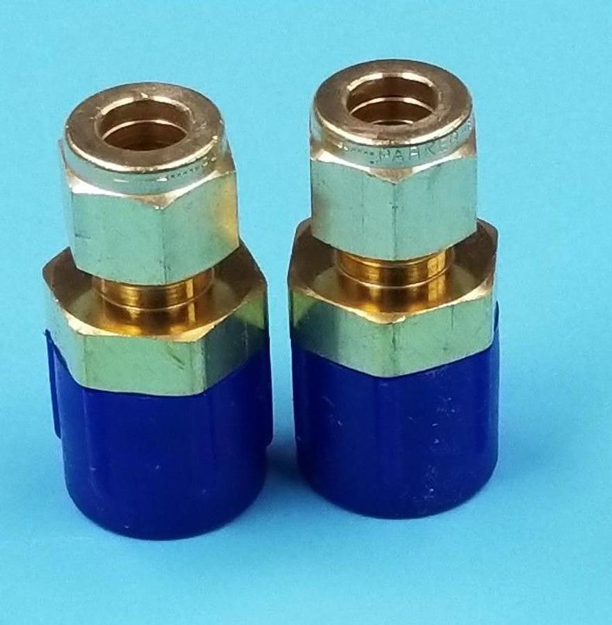 Used BOX OF 20 NEW PARKER 6MSC8N-B BRASS FITTINGS, 3/8" A-LOK X 1/2" MNPT, 6MSC8NB