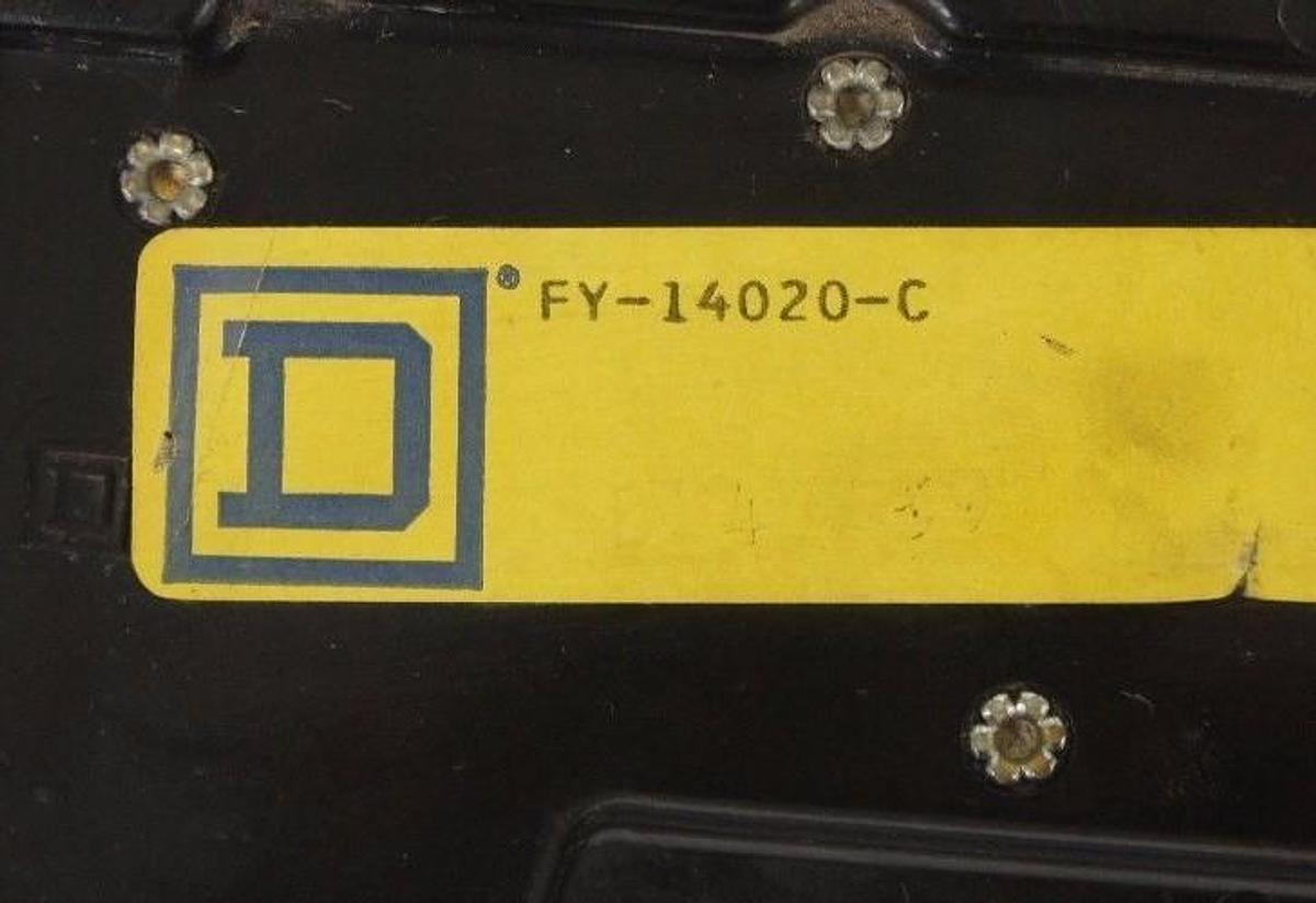 Used LOT OF 3 SQUARE D FY-14020 MOLDED CASE CIRCUIT BREAKERS INCLUDES A, B, C