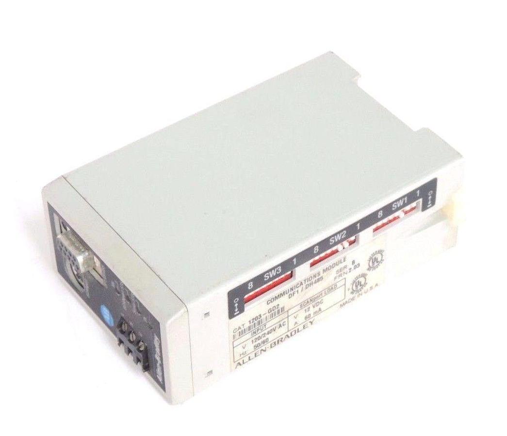 Used ALLEN BRADLEY 1203-GD2 SER. B COMMUNICATIONS MODULE 1203GD2