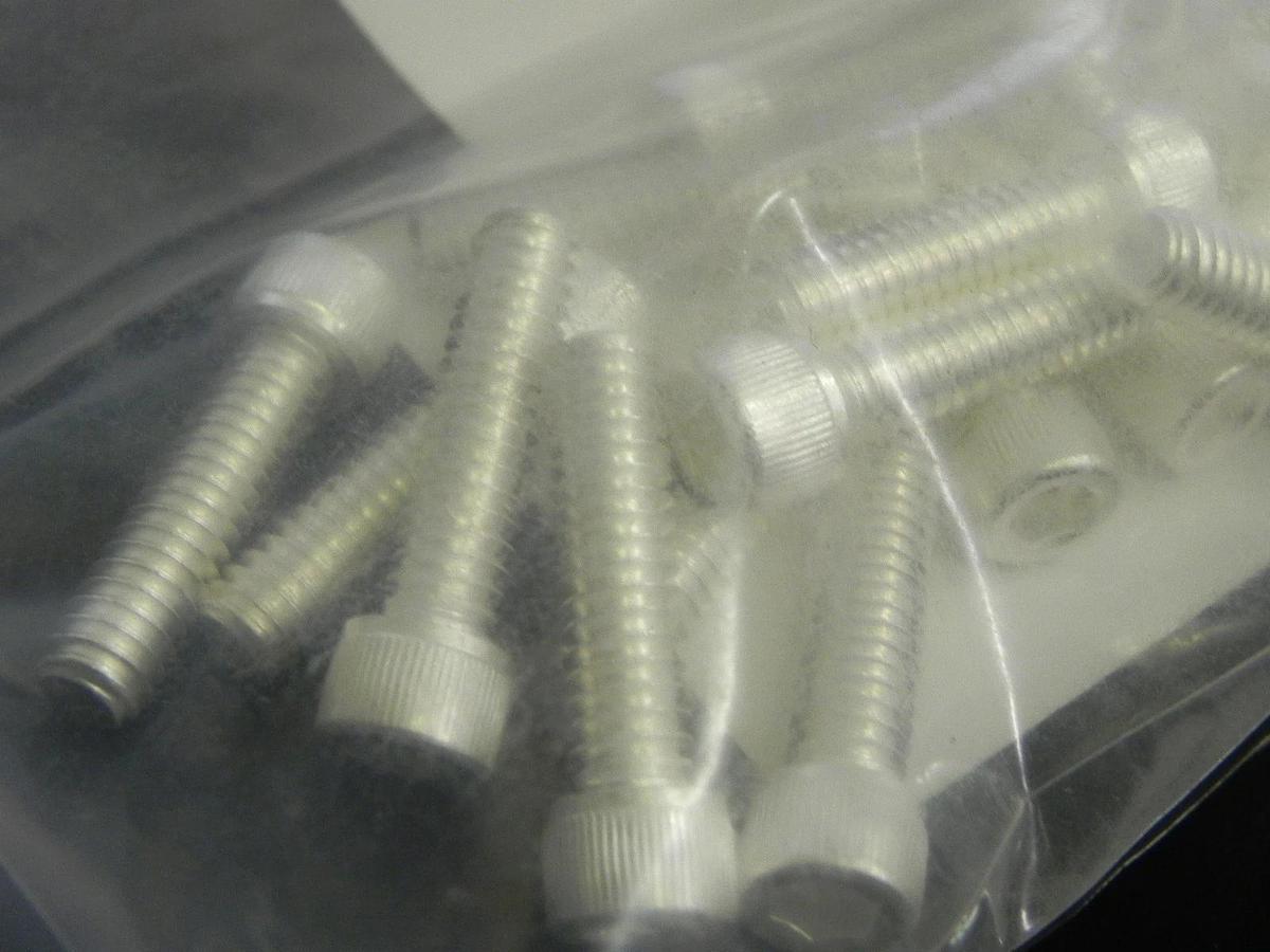 Used BAG OF 20 NON-VENTED SILVER PLATED SCREWS 1/4-20X1" HEX HEAD C-2016-NA REDIVAC