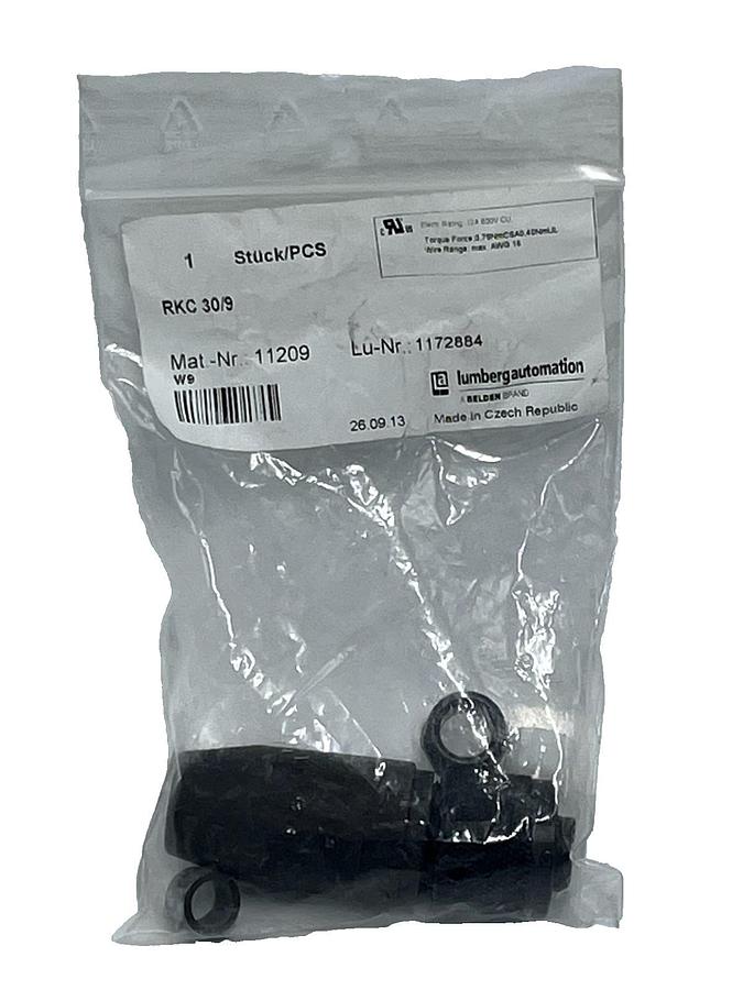 Lumberg Automation RKC 30/9 Connector 7/8" Power Female Straight 3-Pin 12A