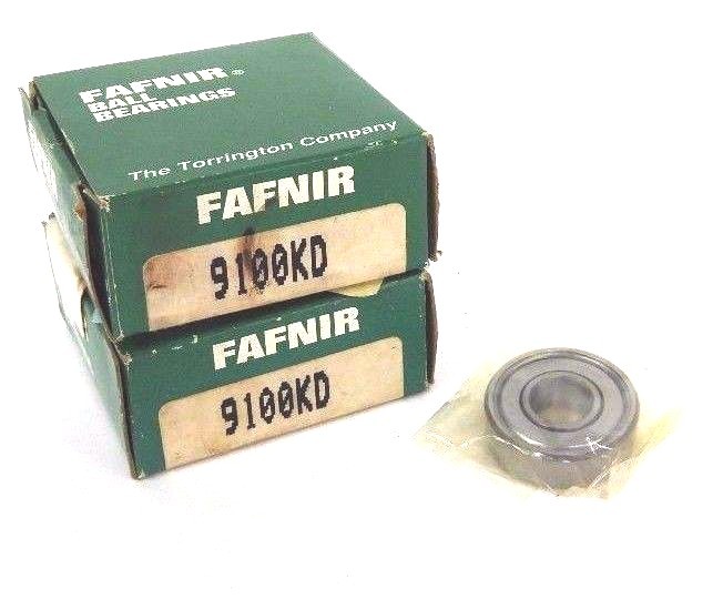 Used LOT OF 2 NIB FAFNIR 9100KD DEEP GROOVE BALL BEARINGS