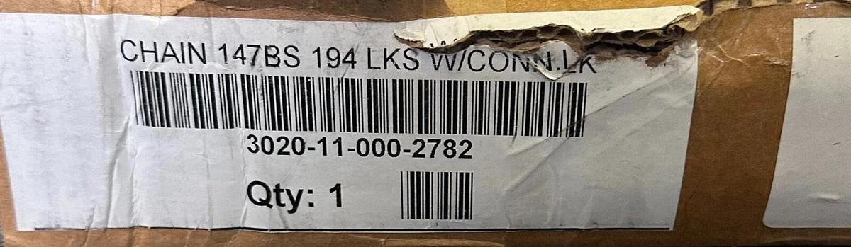 NEW REGINA 147BS CHAIN 16B 3020-11-000-2782 194 LINKS W/ CONN LINKS 147BS/1008