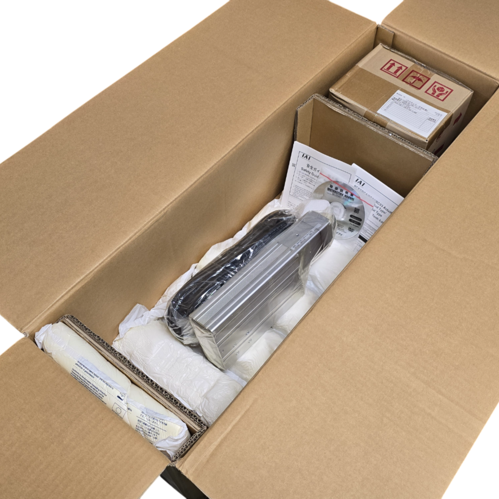 Used IAI RCS2-F5D-I-100-8-100-T2-R05 ROBO CYLINDER ACTUATOR W/SCON-CA-100I-CC-0-2 NEW