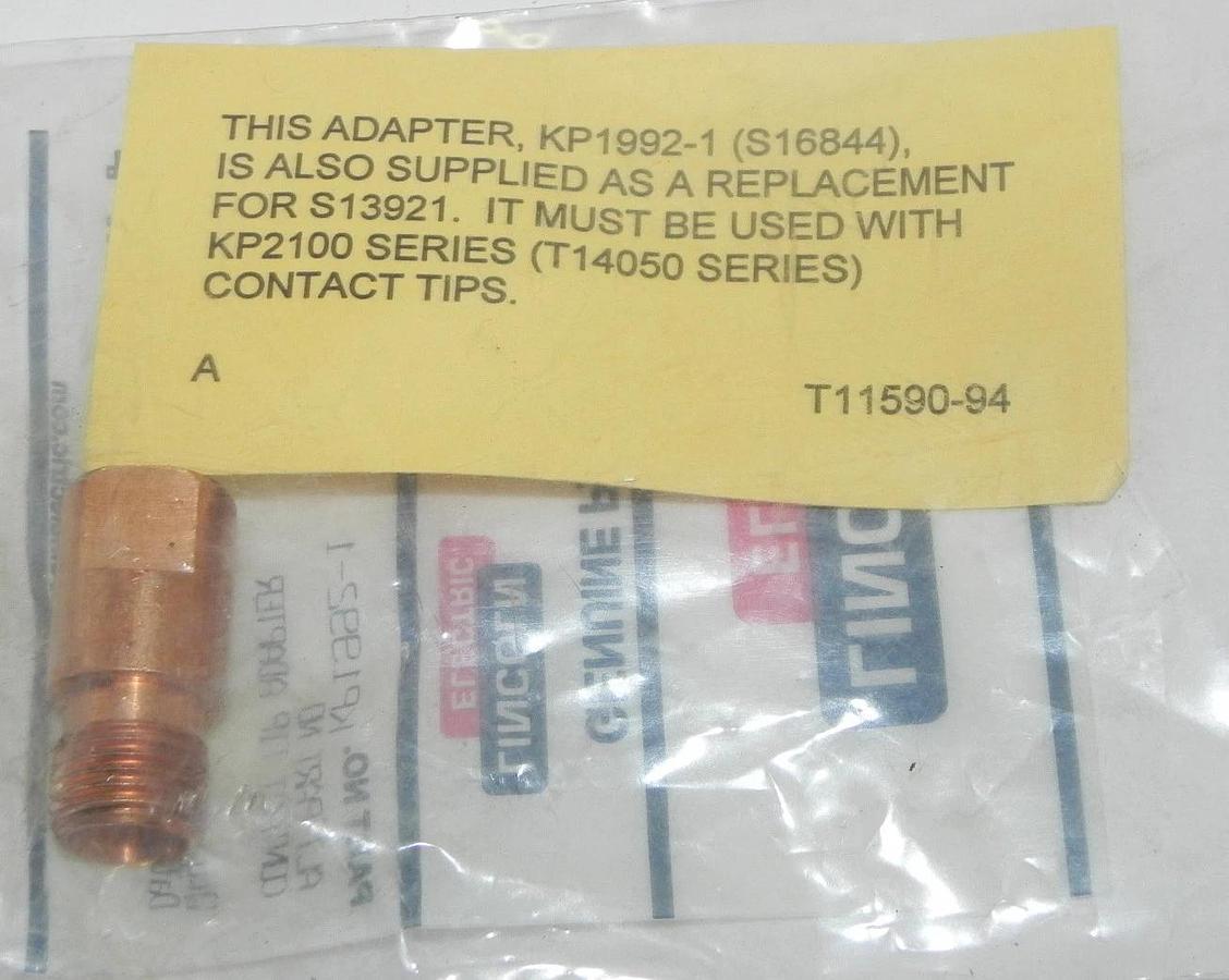 Used NEW LINCOLN ELECTRIC KP1992-1 CONTACT TIP ADAPTER KP19921