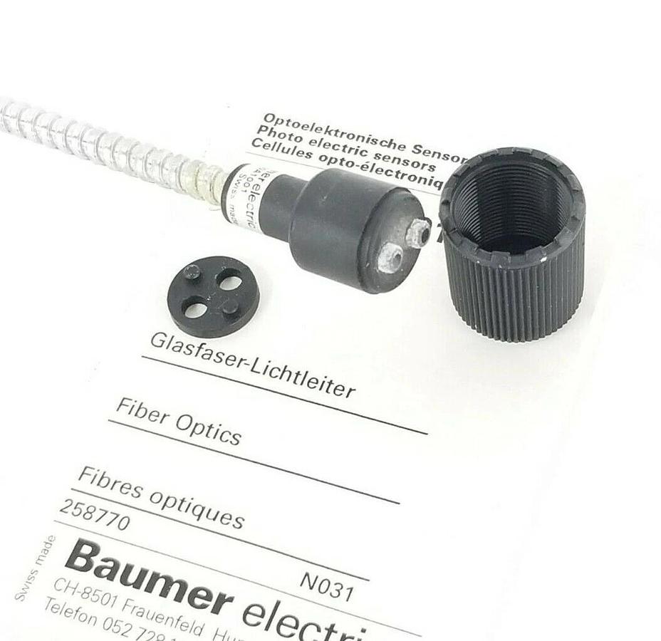 Used NEW BAUMER ELECTRIC FUF 100A1001 PHOTOELECTRIC SENSORS - GLASS FIBER OPTIC