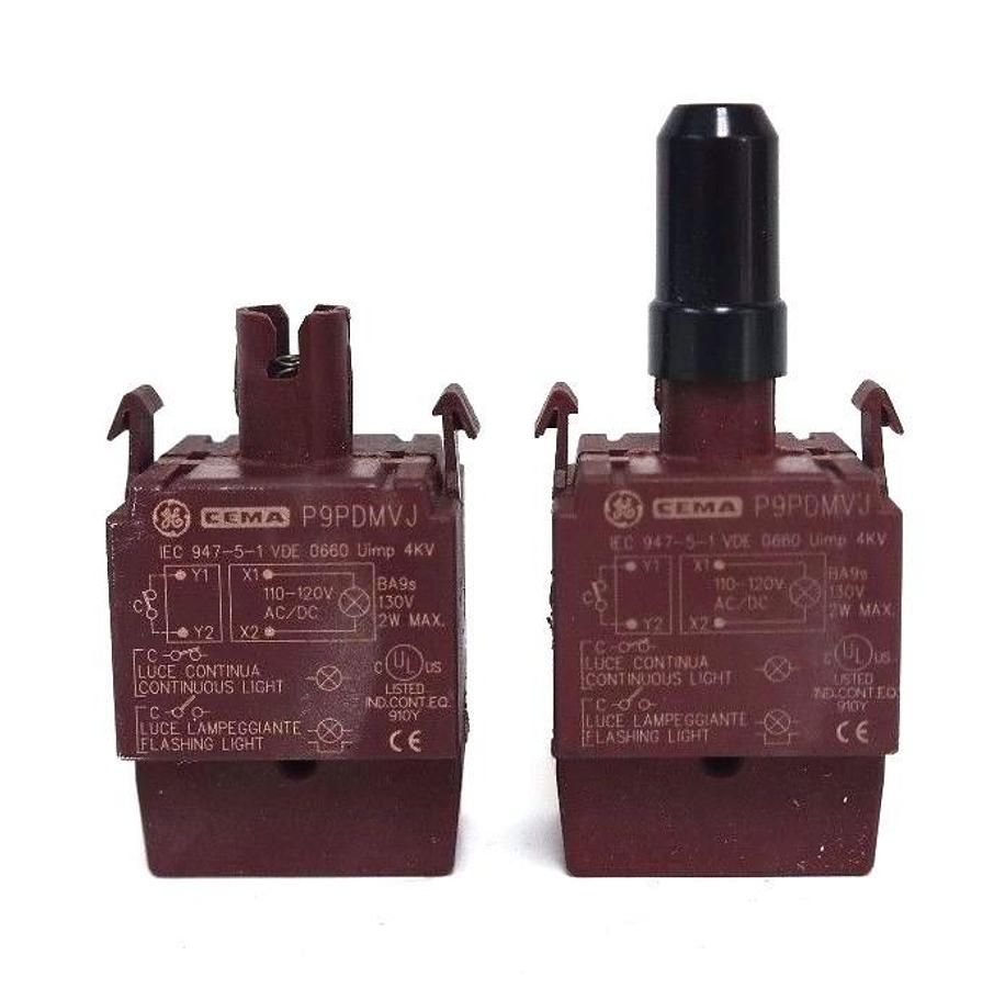Used LOT OF 2 GENERAL ELECTRIC P9PDMVJ LAMP HOLDERS