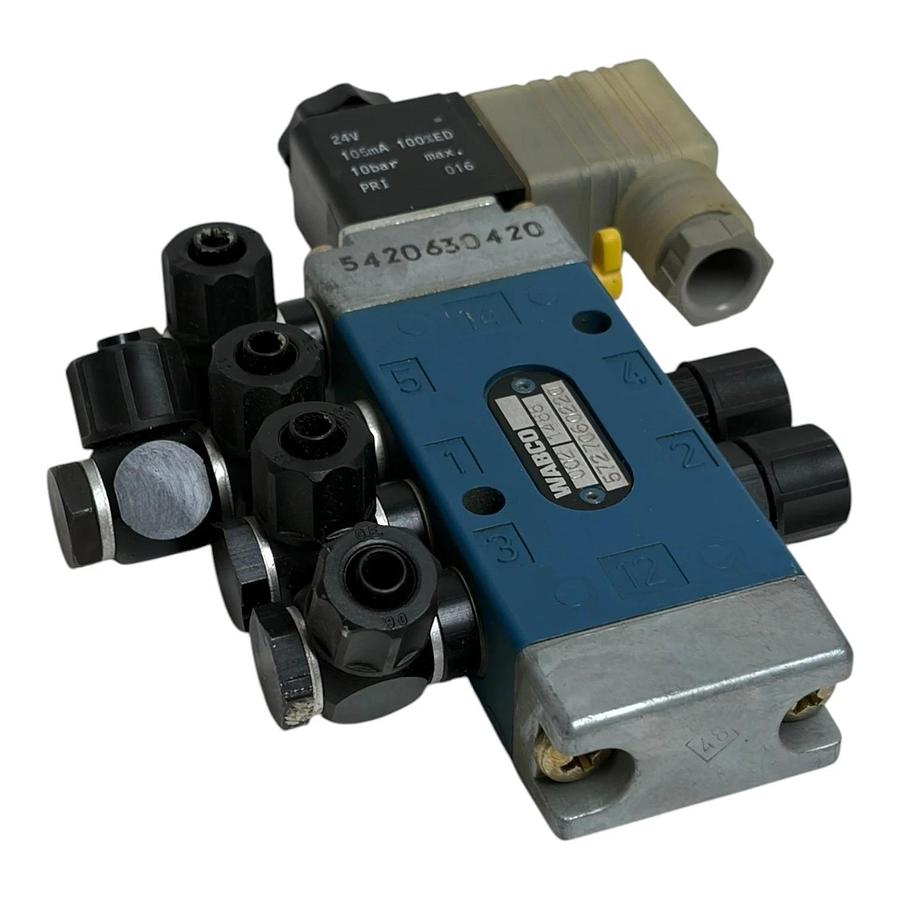 WABCO 572-706-0220 Pneumatic Solenoid Control Valve Block 24V 10bar , 002-1488