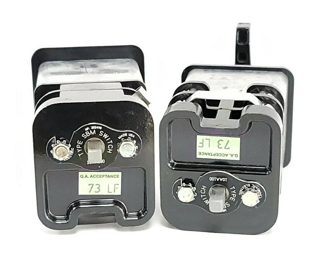 Used LOT OF 2 NIB GENERAL ELECTRIC 10AA100 BREAKER CONTROLS SBM SWITCHES NP. 202490
