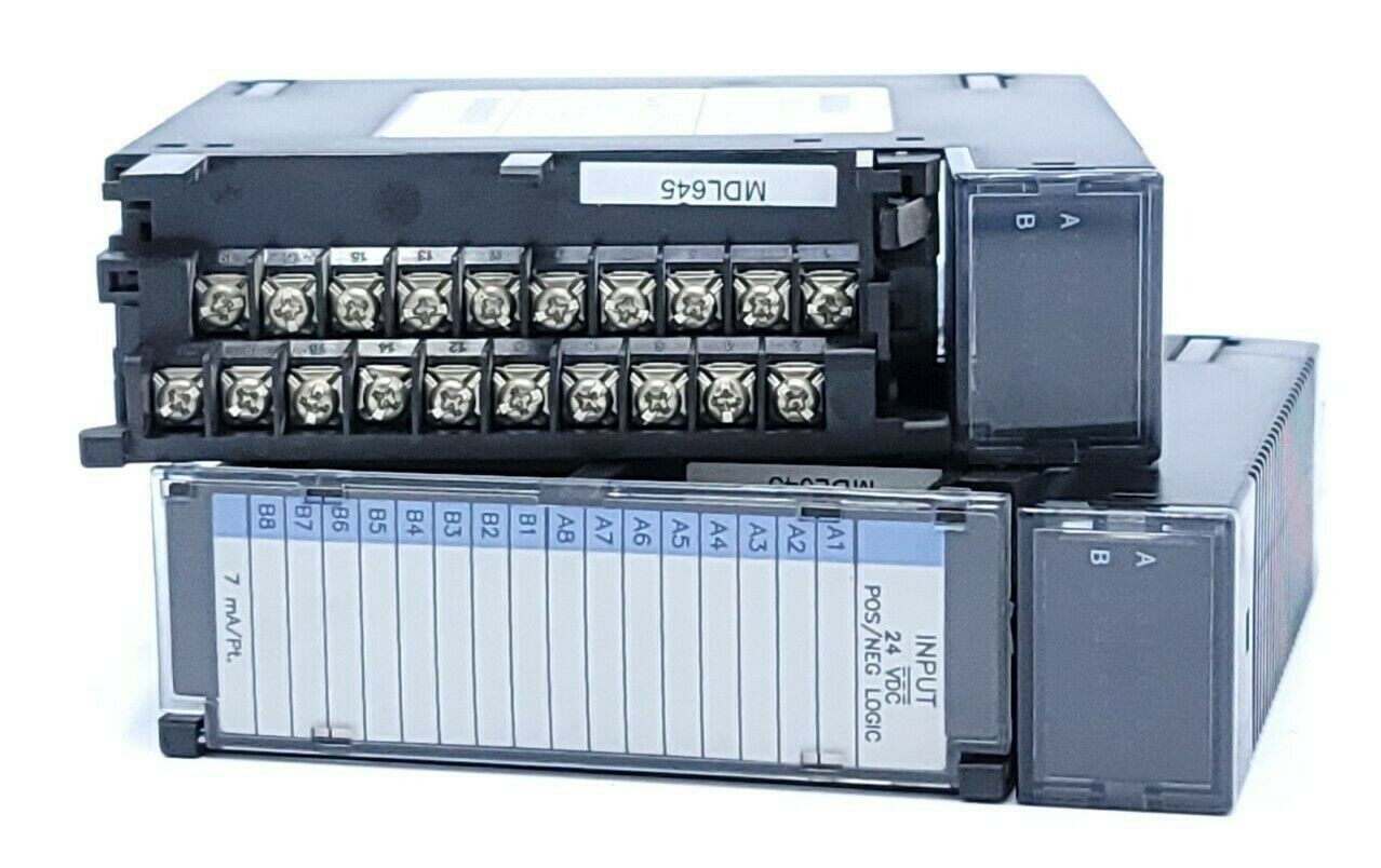 Used LOT OF 2 GE FANUC IC693MDL645E INPUT MODULES 24VDC 16PT POS/NEG/ LOGIC