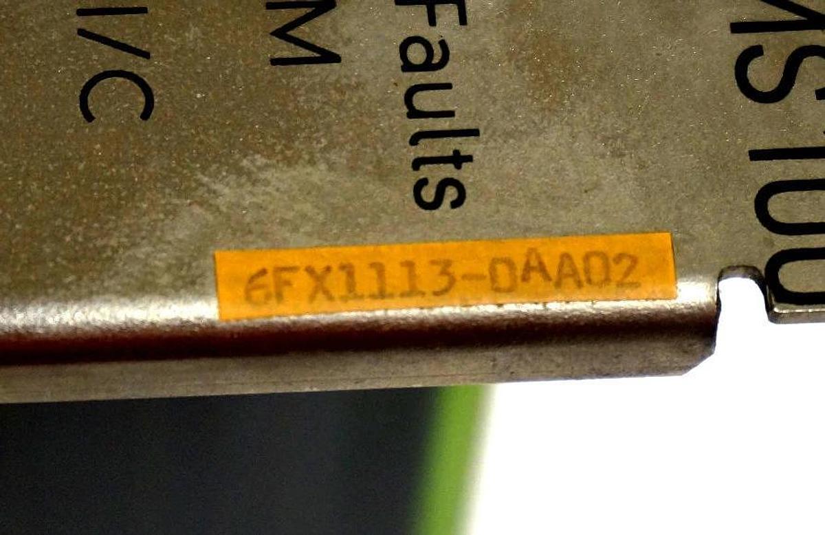 Used SIEMENS SINUMERIK 6FX1113-0AA02 CPU MODULE MS100, 6FX11130AA02