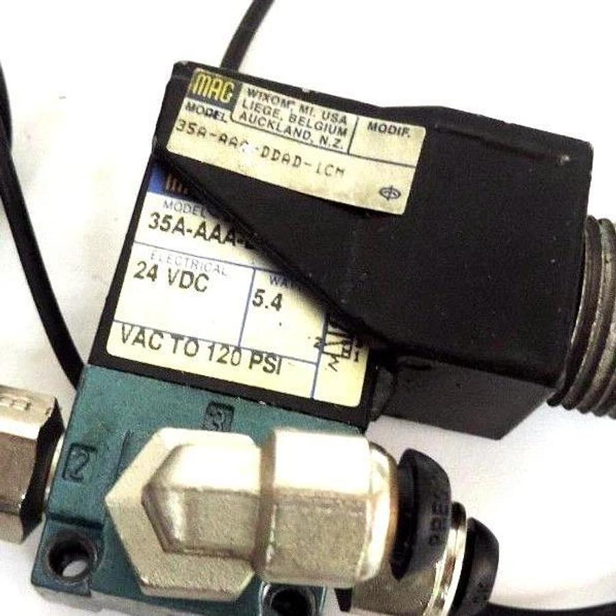 Used LOT OF 3 MAC VALVES 35A-AAA-DDAD-1CM SOLENOID VALVES 24VDC 5.4W