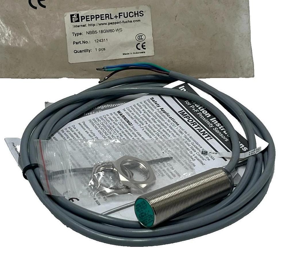 PEPPERL+FUCHS NBB5-18GM60-WS Inductive Proximity Sensor 5mm NPN N.C. 2-Wire M18