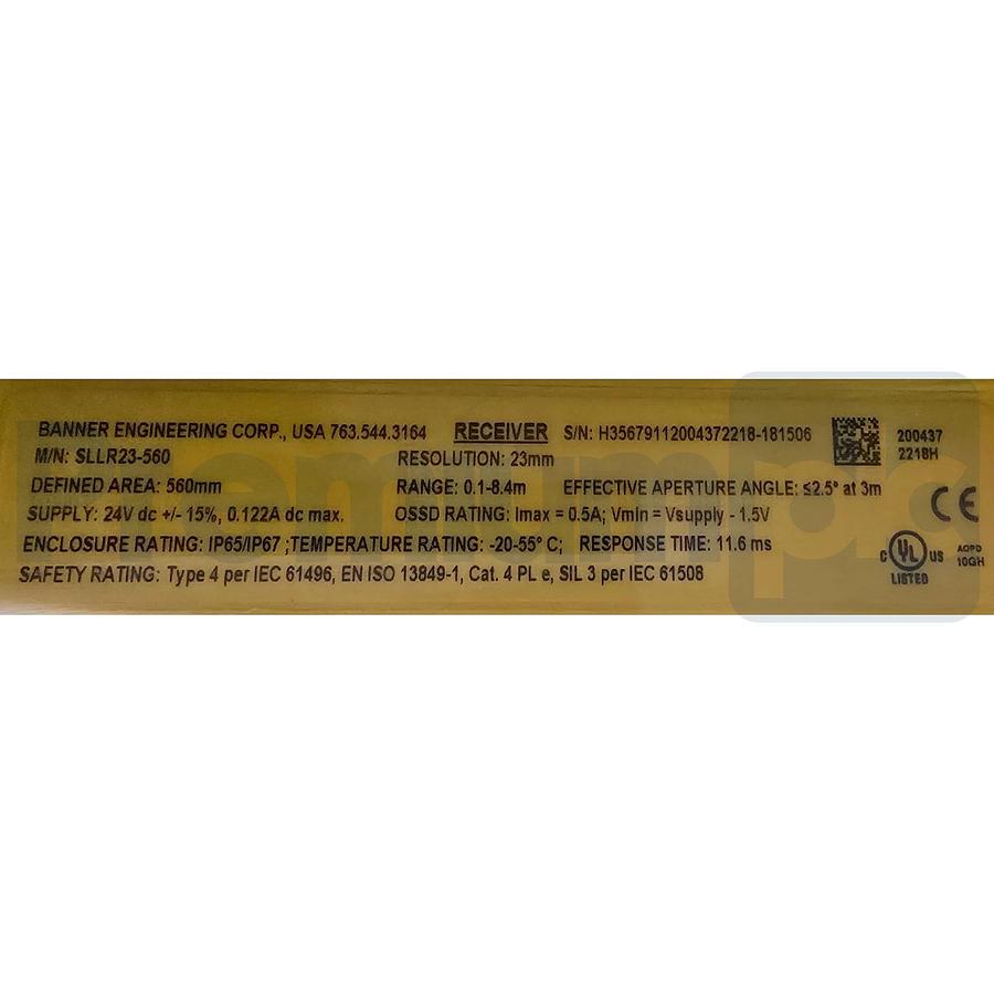 BANNER SLLE23-560 (89302) SLLR23-560 (89325) EZ-SCREEN LS Light Curtain Set NSNP