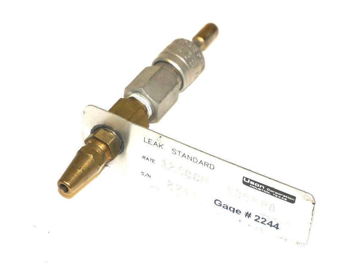 Used USON GAGE #2244 CALIBRATED LEAK MASTER RATE: 12SCCM, 138KPA