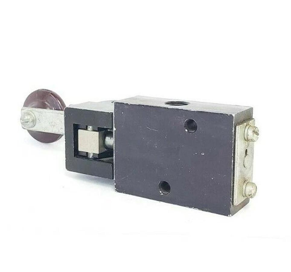 Used AIR-MITE 3-WAY SOLENOID VALVE WITH LEVER HANDLE