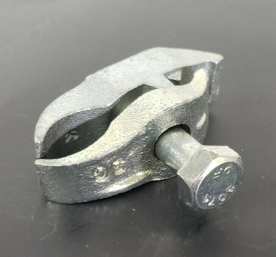 Used LOT OF 2 NEW OZ GEDNEY 1 SC STAINLESS PC BEAM CLAMPS, 1" OPENING, 1/2" BOLT, 1SC