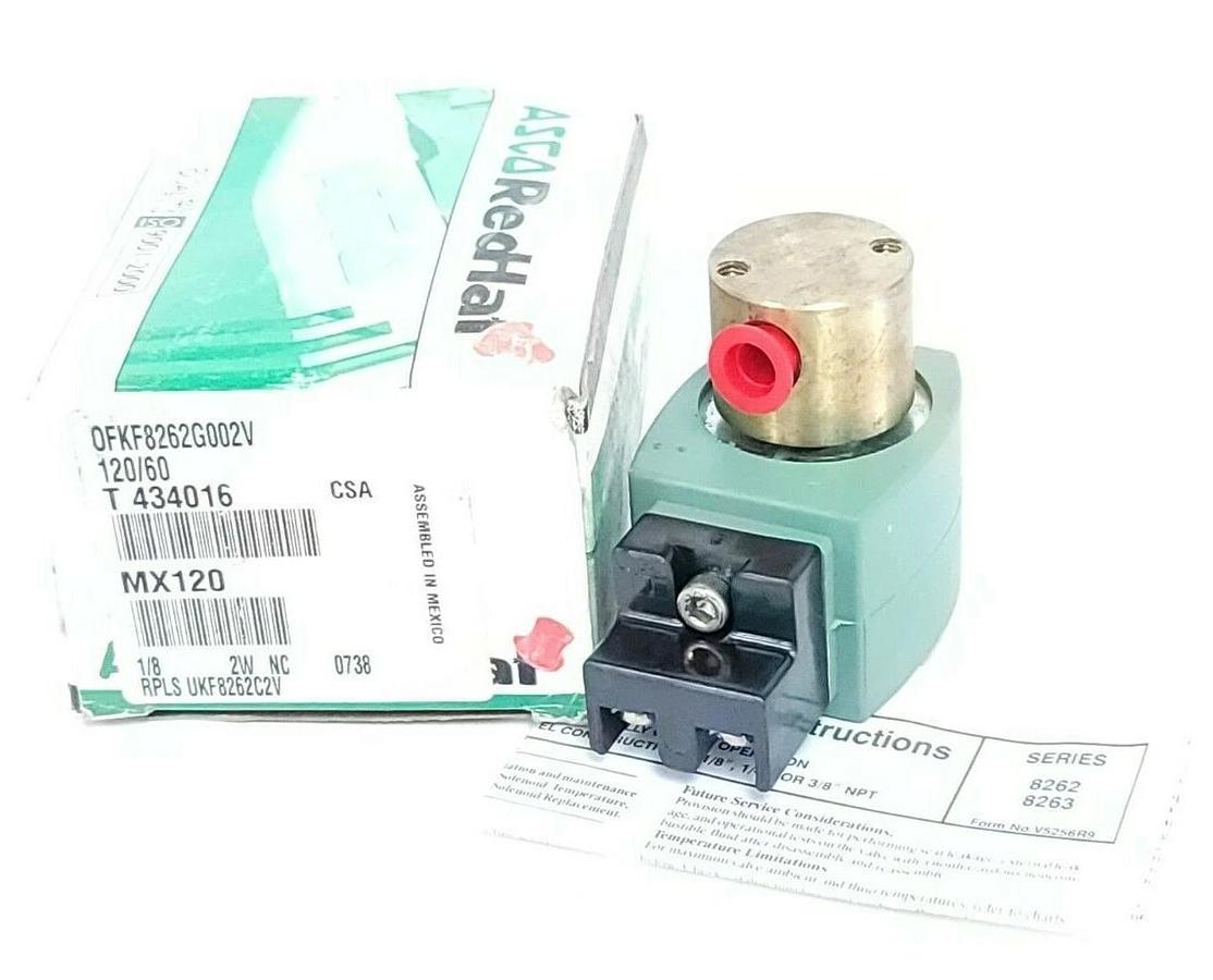 Used NIB ASCO OFKF8262G002V SOLENOID VALVE 120/60 1/8 2W NC