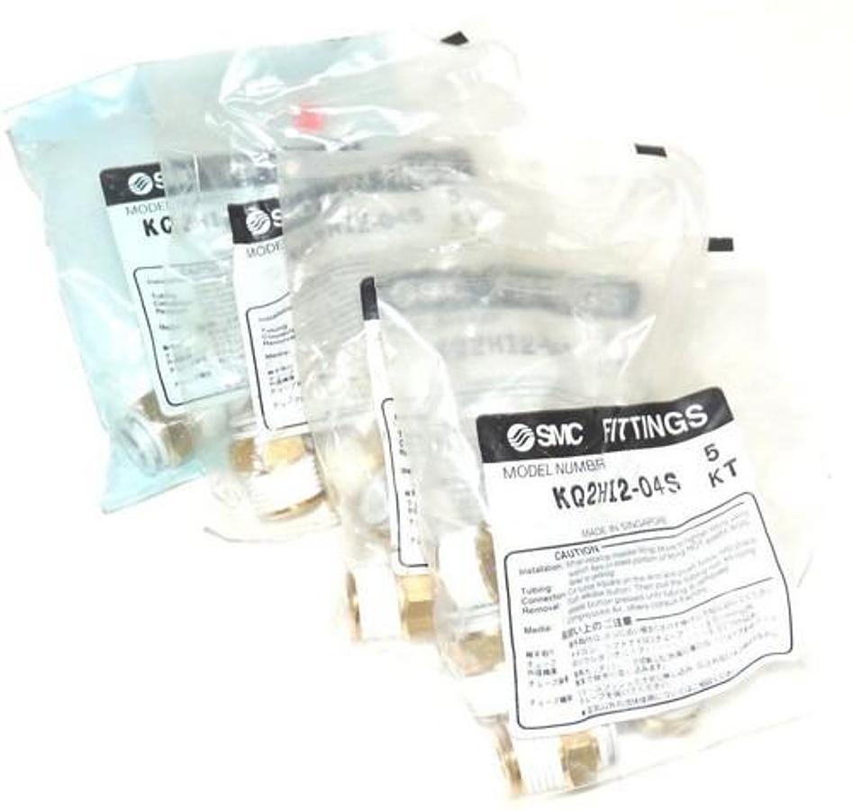 LOT OF 20 NIB SMC KQ2H12-04S 12MM BRASS FITTINGS KQ2H1204S