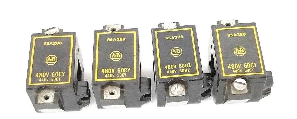Used LOT OF 4 ALLEN BRADLEY 85A288 OPERATING COILS 480V 60HZ, 440V 50HZ