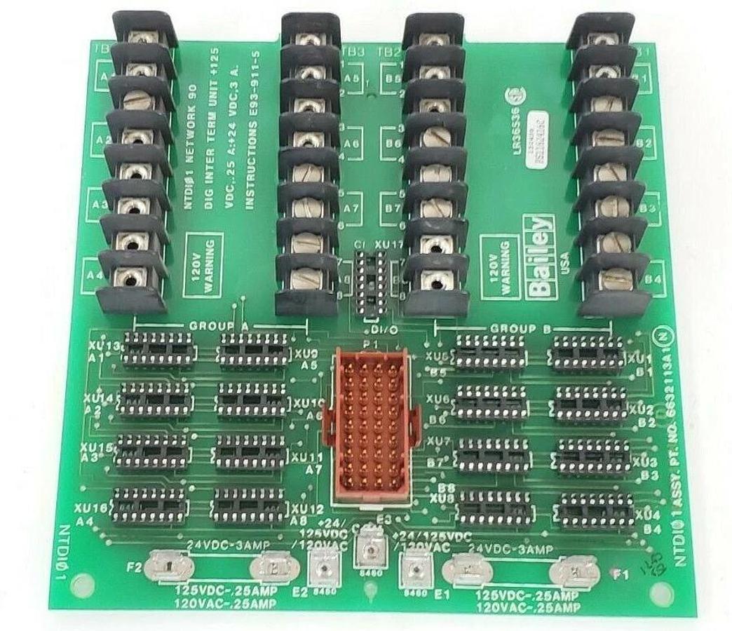 Used ABB / BAILEY NTDI-01 INTERFACE BOARD 6632113A1 6632112L1 PS1162416C NTDI01
