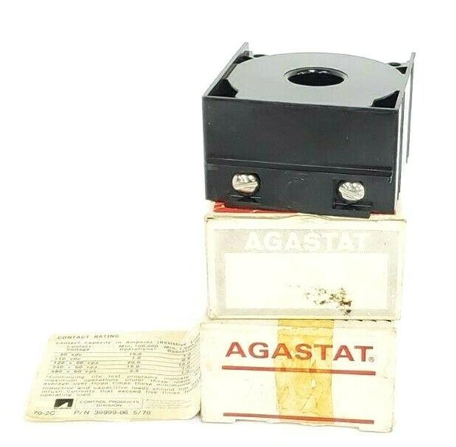 Used LOT OF 2 NIB AGASTAT 7000 SERIES RELAY SWITCHBLOCK AND COIL ASSEMBLIES 7000-A